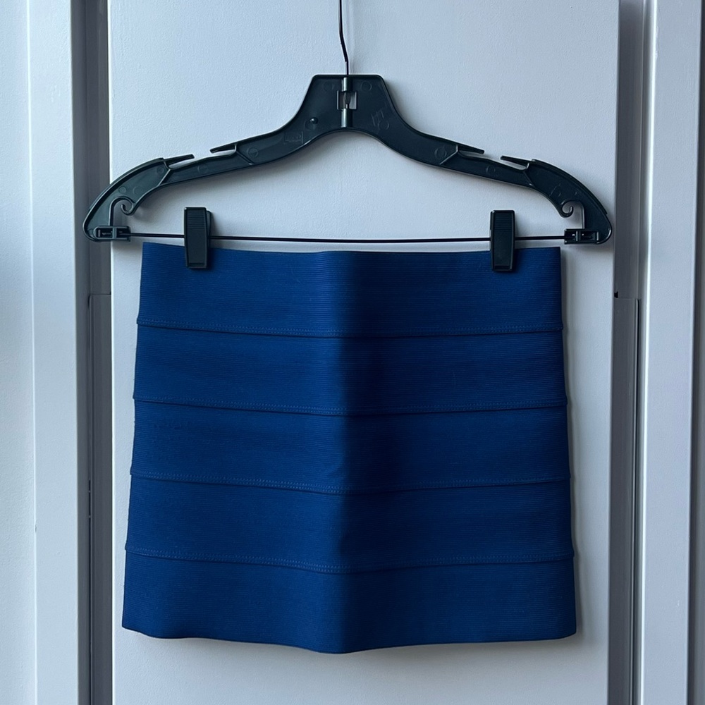 Pleasure Doing Business Bandage Mini Skirt - Navy Blue